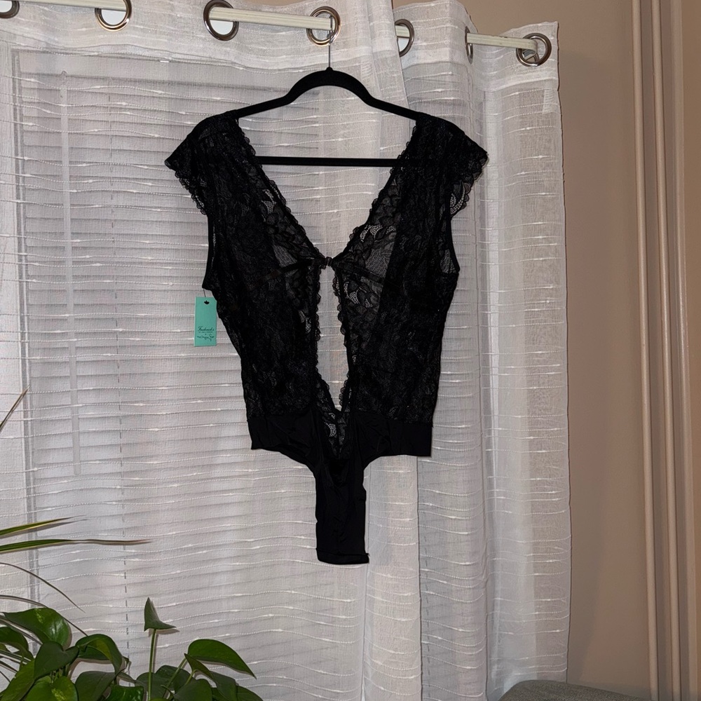 Frederick's of Hollywood Black Lace Bodysuit